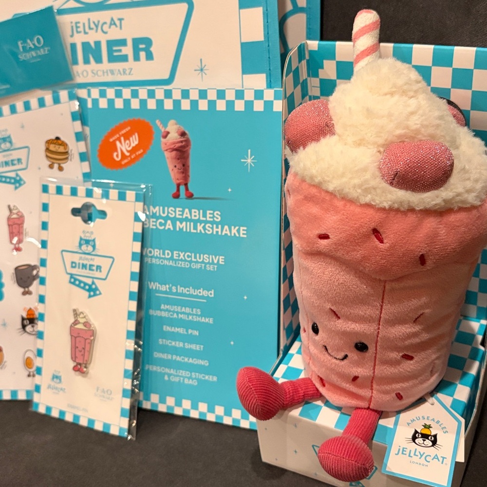 🩷 JELLYCAT Bubbeca Milkshake- NYC FAO SCHWARZ EXCLUSIVE!!